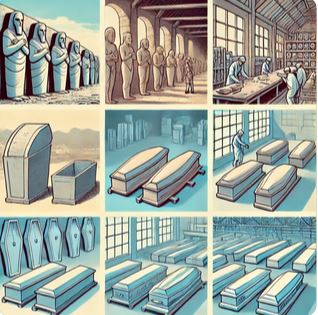 Histoire de la bière funéraire : du sarcophage ancestral au cercueil moderne